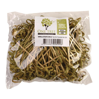 Bamboo Knotted Skewer Pick - 80mm (250 Pack) (Pack of 250) • PAS-HC984