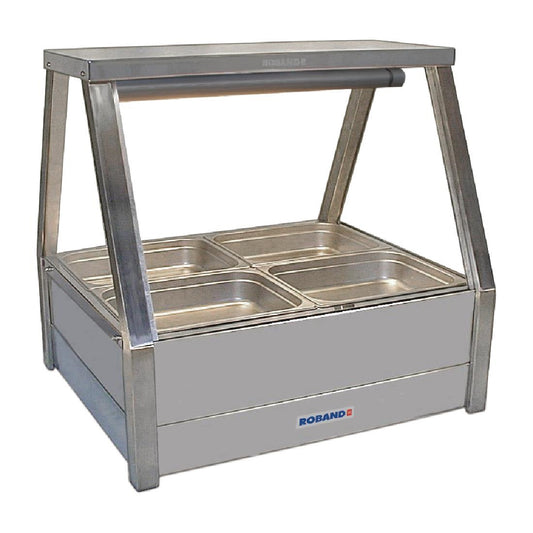Roband E22  Straight Glass Food Display Bar With 4x 1/2 Gastronorm Pans • PAS-HJ593