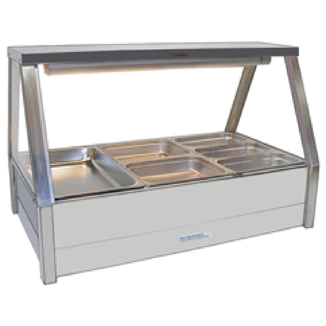 Roband E23 Straight Glass Food Display Bar With 6x 1/2 Gastronorm Pans • PAS-HJ596