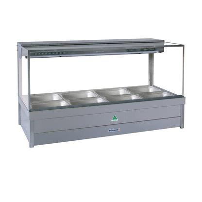 Roband S23 Square Glass Hot Food Display Bar With 6x 1/2 Gastronorm Pans • PAS-HK611