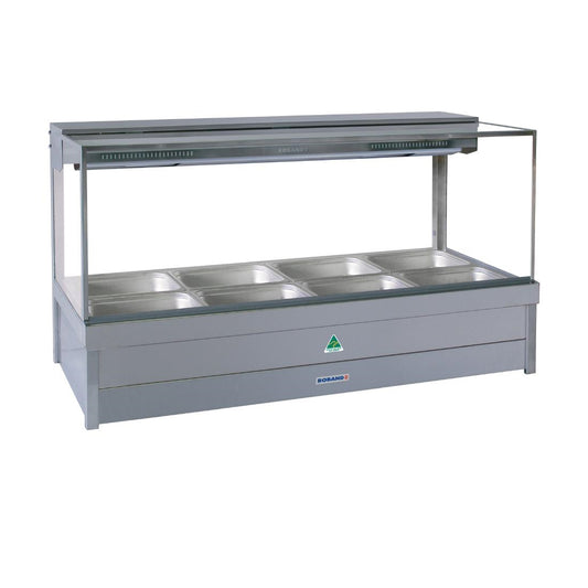 Roband S26 Square Glass Hot Food Display Bar With 12x 1/2 Gastronorm Pans • PAS-HK619