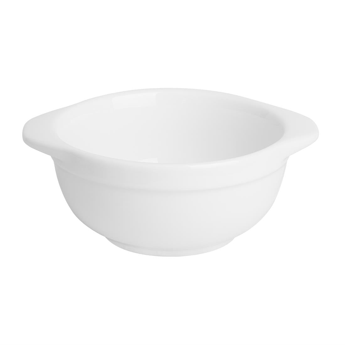 Olympia Whiteware Eared Bowl - 250ml 130x105x50mm (6 Pack) (250ml | 130(L) x 105(W) x 50(D)mm | Pack Quantity: 6) • PAS-HP853