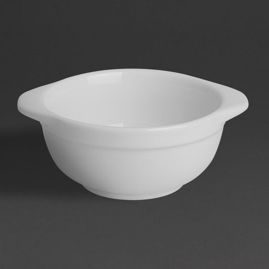 Olympia Whiteware Eared Bowl - 250ml 130x105x50mm (6 Pack) (250ml | 130(L) x 105(W) x 50(D)mm | Pack Quantity: 6) • PAS-HP853