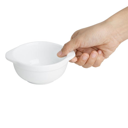 Olympia Whiteware Eared Bowl - 250ml 130x105x50mm (6 Pack) (250ml | 130(L) x 105(W) x 50(D)mm | Pack Quantity: 6) • PAS-HP853