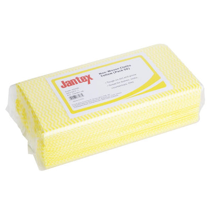 Jantex Non-Woven Cloths Yellow (50 Pack) (600(L)x300(W)mm | Pack Quantity: 50) • PAS-HS595