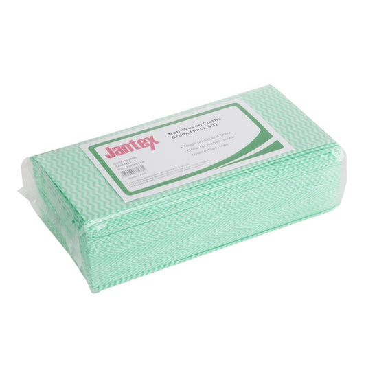 Jantex Non-Woven Cloths Green (50 Pack) (600(L)x300(W)mm | Pack Quantity: 50) • PAS-HS596