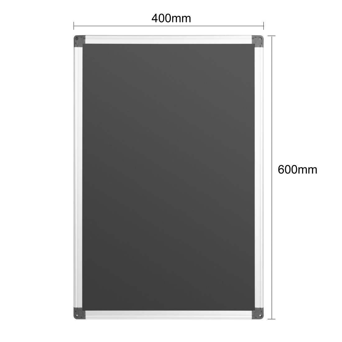Olympia Black Magnetic Board - 400x600mm (599(L)x398(W)x12(H)mm) • PAS-HS806