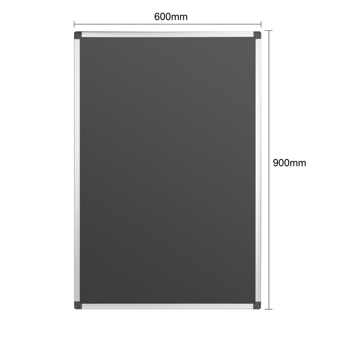 Olympia Black Magnetic Board - 600x900mm (902(L)x598(W)x12(H)mm) • PAS-HS807