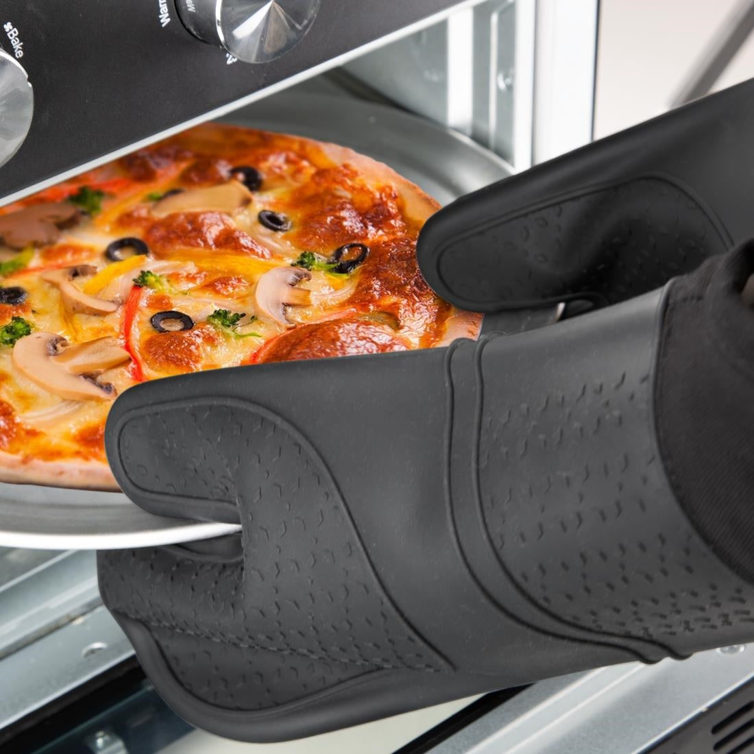 Vogue Silicone Oven Mitt with Sleeve • PAS-HS949