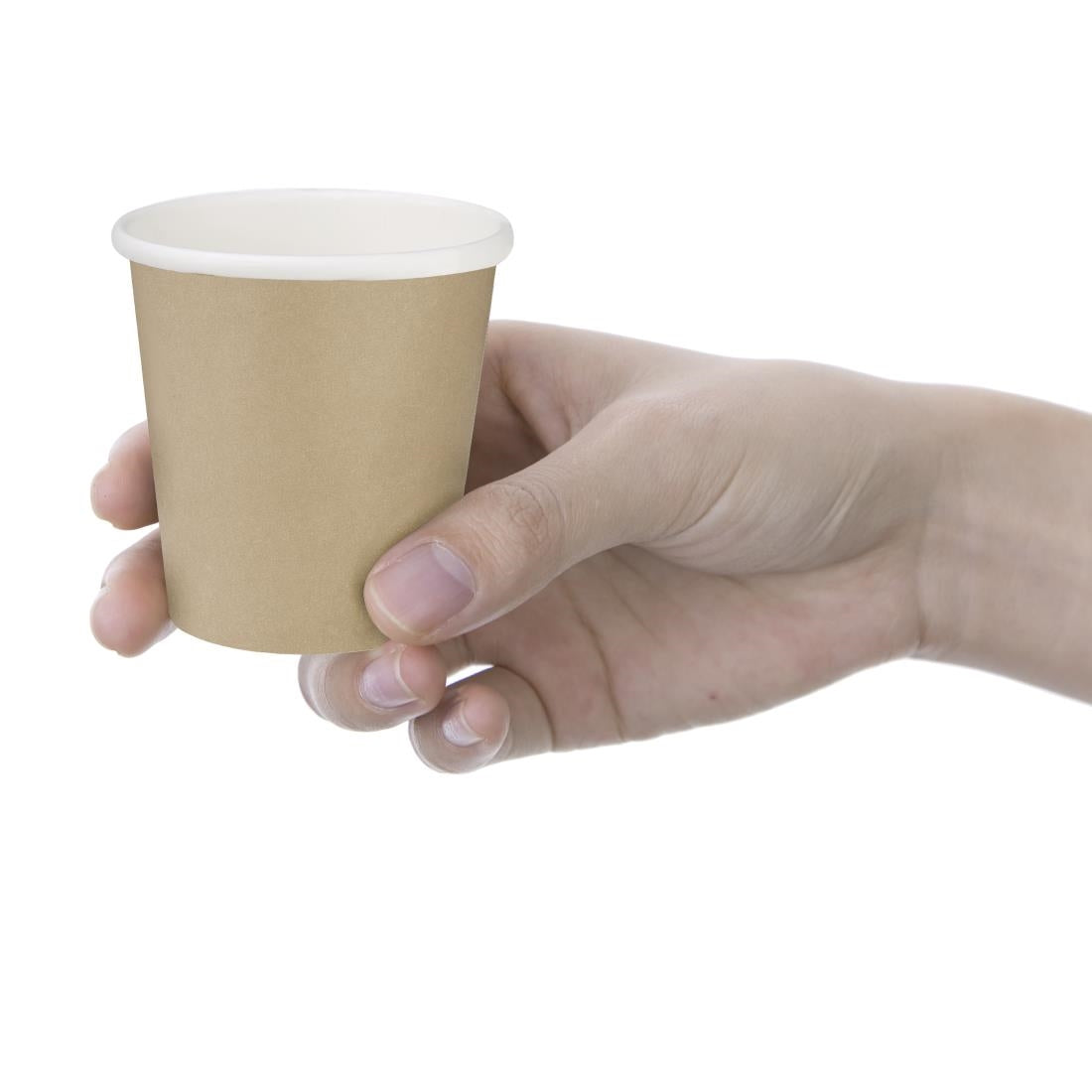 "Fiesta Recyclable Hot Cups Single Wall Kraft 170ml (50 Pack)" (170ml | Pack Quantity: 50) • PAS-HT465