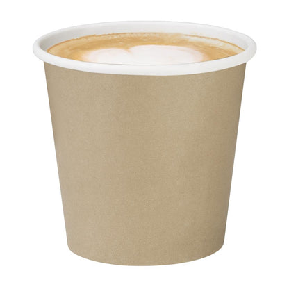 "Fiesta Recyclable Hot Cups Single Wall Kraft 170ml (50 Pack)" (170ml | Pack Quantity: 50) • PAS-HT465