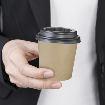"Fiesta Recyclable Hot Cups Single Wall Kraft 170ml (50 Pack)" (170ml | Pack Quantity: 50) • PAS-HT465