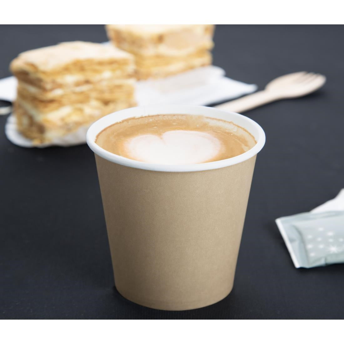 "Fiesta Recyclable Hot Cups Single Wall Kraft 170ml (50 Pack)" (170ml | Pack Quantity: 50) • PAS-HT465