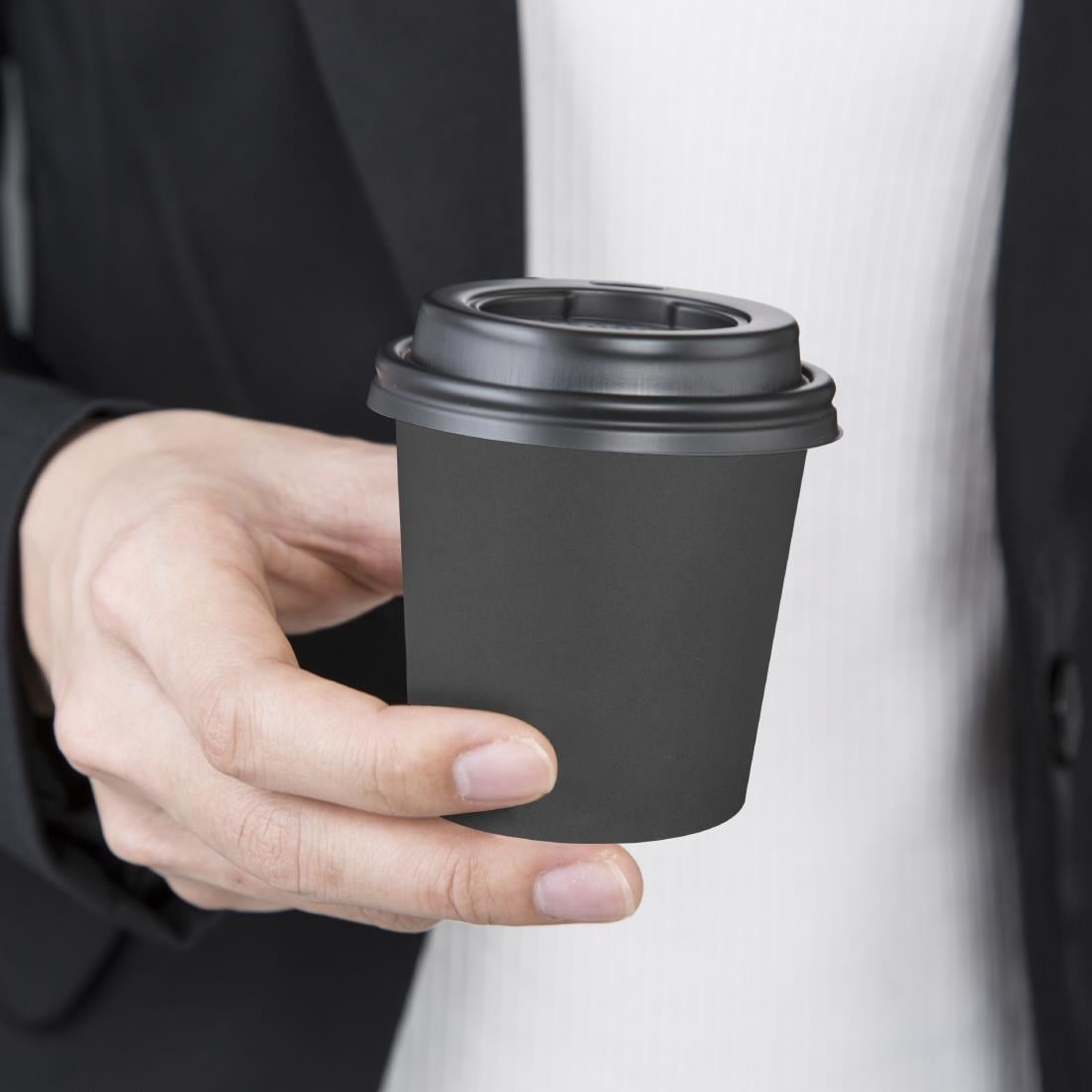 Fiesta Compostable Hot Cups Single Wall Black 6oz (50 Pack) (Pack Quantity: 50) • PAS-HT471