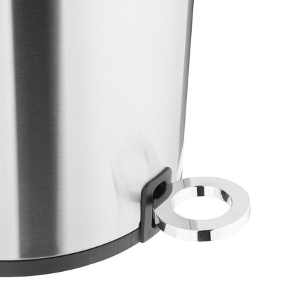 Jantex Pedal Bin Brushed Steel 3Ltr (Anti-Fingerprint | Soft-Close Lid | Material: Steel. 275(H)x210(Ø)mm) • PAS-HT478