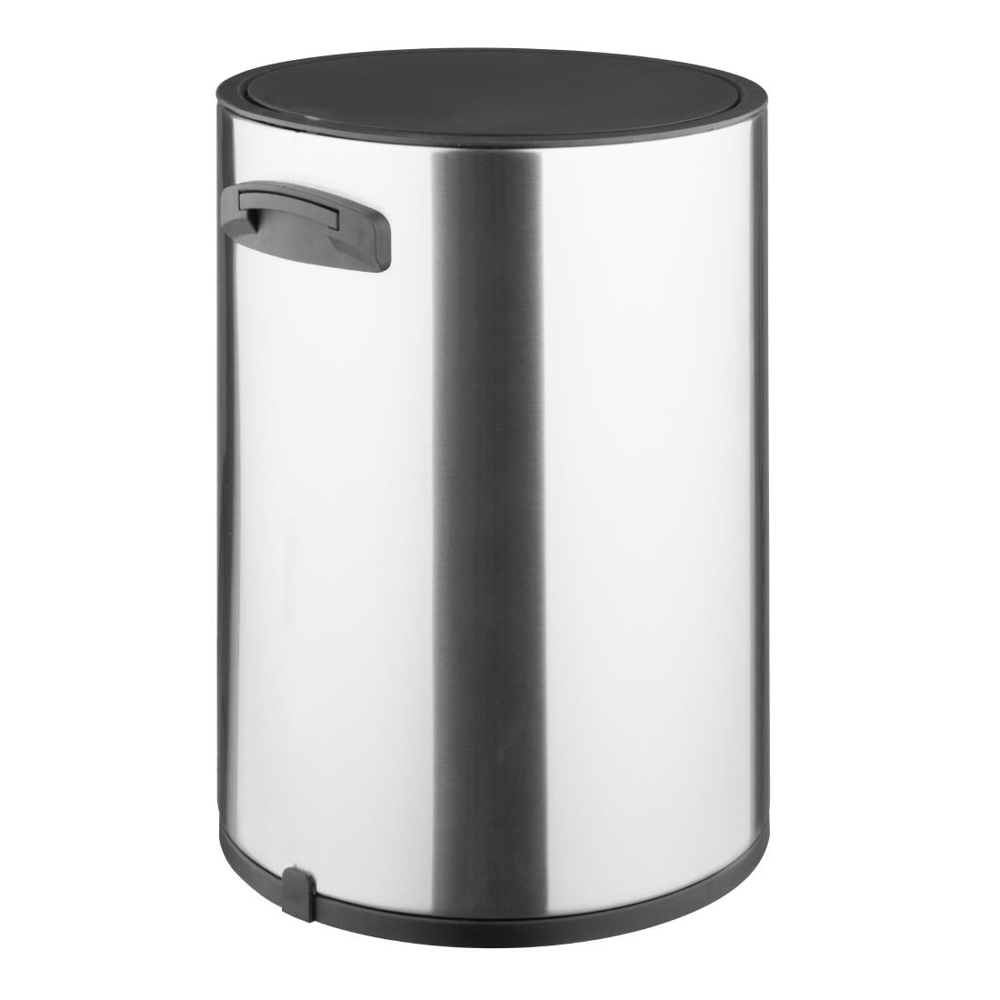 Jantex Pedal Bin Brushed Steel 6Ltr (Anti-Fingerprint | Soft-Close Lid | Material: Steel. 320(H)x235(Ø)mm) • PAS-HT479