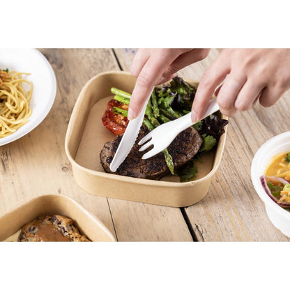 Fiesta Compostable Paper Knives 165mm (100 Pack) (Length: 165mm. Pack Quantity: 100) • PAS-HT484