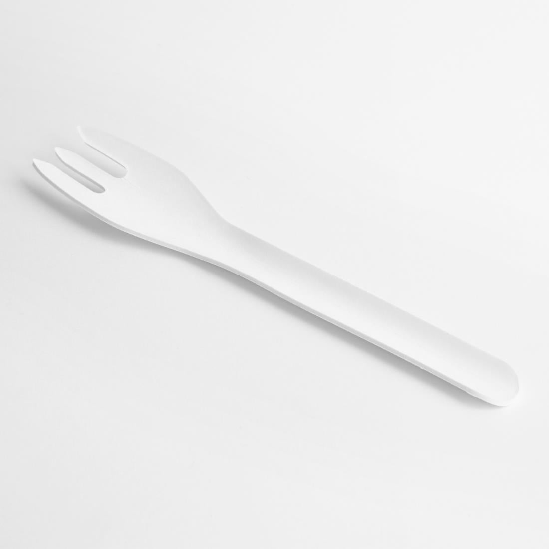 Fiesta Compostable Paper Forks 155mm (100 Pack) (Length: 155mm. Pack Quantity: 100) • PAS-HT483