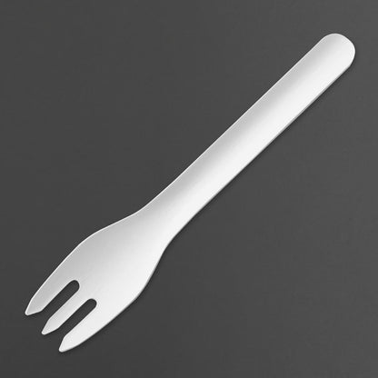 Fiesta Compostable Paper Forks 155mm (100 Pack) (Length: 155mm. Pack Quantity: 100) • PAS-HT483
