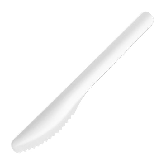Fiesta Compostable Paper Knives 165mm (100 Pack) (Length: 165mm. Pack Quantity: 100) • PAS-HT484