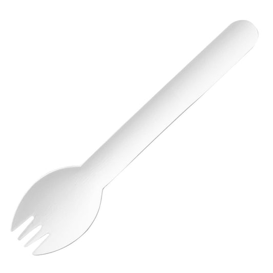 "Fiesta Compostable Paper Sporks 160mm (100 Pack)" (160(L)mm | Pack Quantity: 100) • PAS-HT488