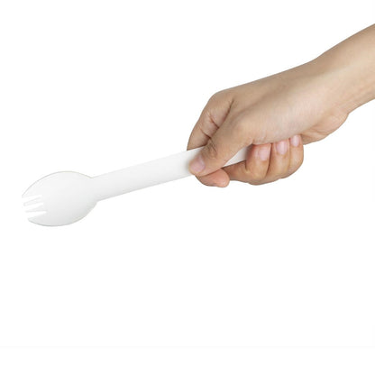 "Fiesta Compostable Paper Sporks 160mm (100 Pack)" (160(L)mm | Pack Quantity: 100) • PAS-HT488