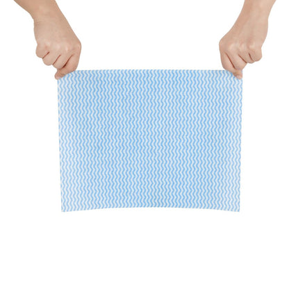 Jantex Green Compostable Cleaning Cloth Blue (200 Pack) (Sheet Size: 330(L)x250(W)mm | Pack Quantity: 200 Sheets) • PAS-HT495