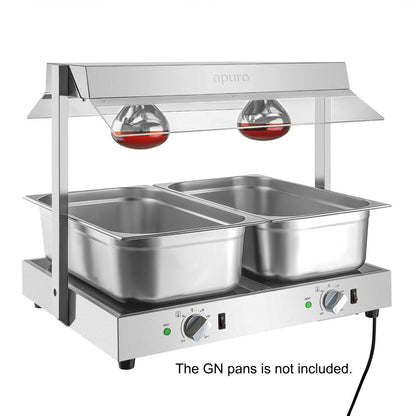 Apuro Food Warmer with Gantry 2x GN 1/1 • PAS-HT760-A