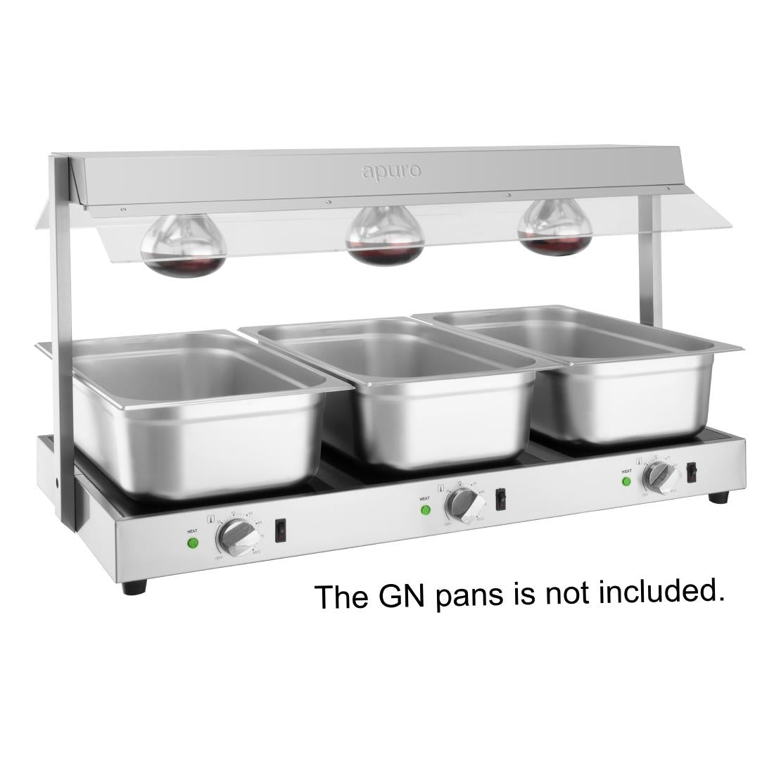 Apuro Food Warmer with Gantry 3x GN 1/1 • PAS-HT761-A