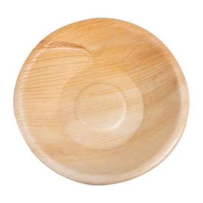 Fiesta Compostable Deep Palm Leaf Plates Round 175mm (100 Pack) (175(Ø)mm | Pack Quantity: 100) • PAS-HT873
