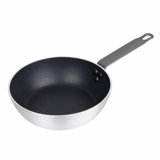 Vogue Aluminium Non-Stick Flared Sauté Pan 240mm • PAS-T355