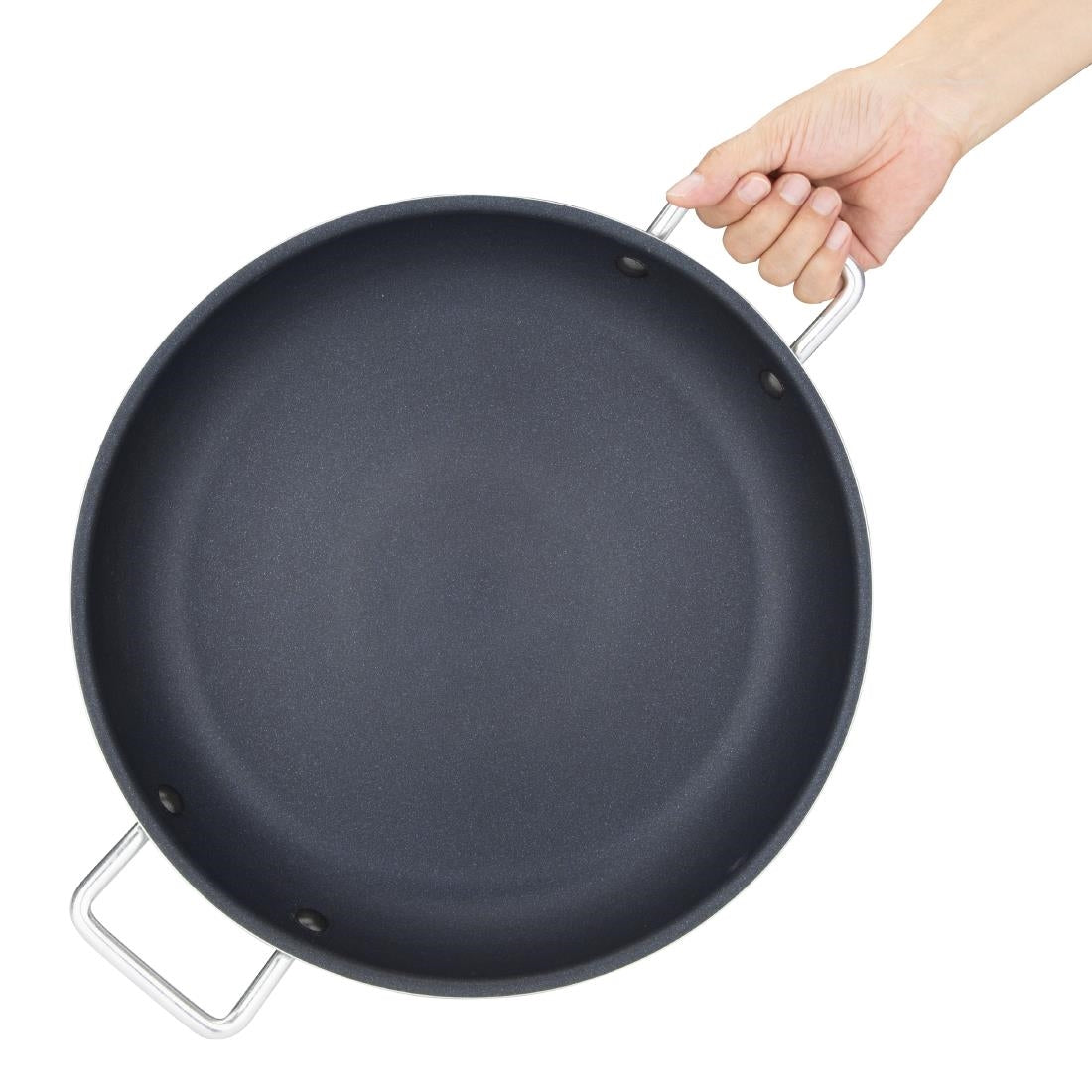 Vogue Aluminium Non-stick Teflon Platinum Plus Paella Pan 35cm • PAS-HT990