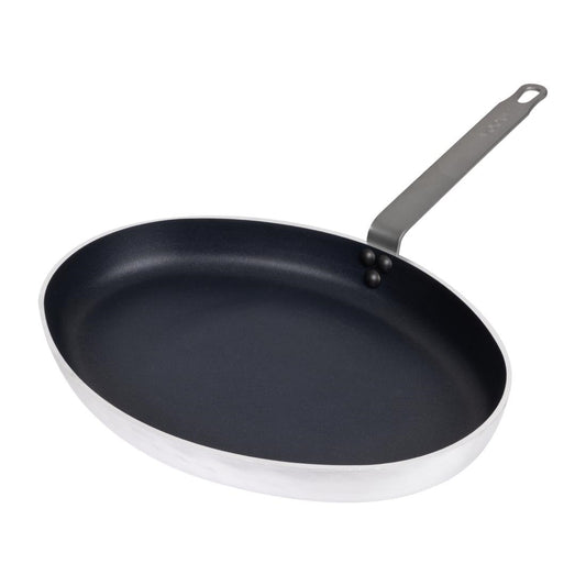 Vogue Aluminium Non-stick Teflon Platinum Plus Oval Frying Pan 40cm • PAS-HT992
