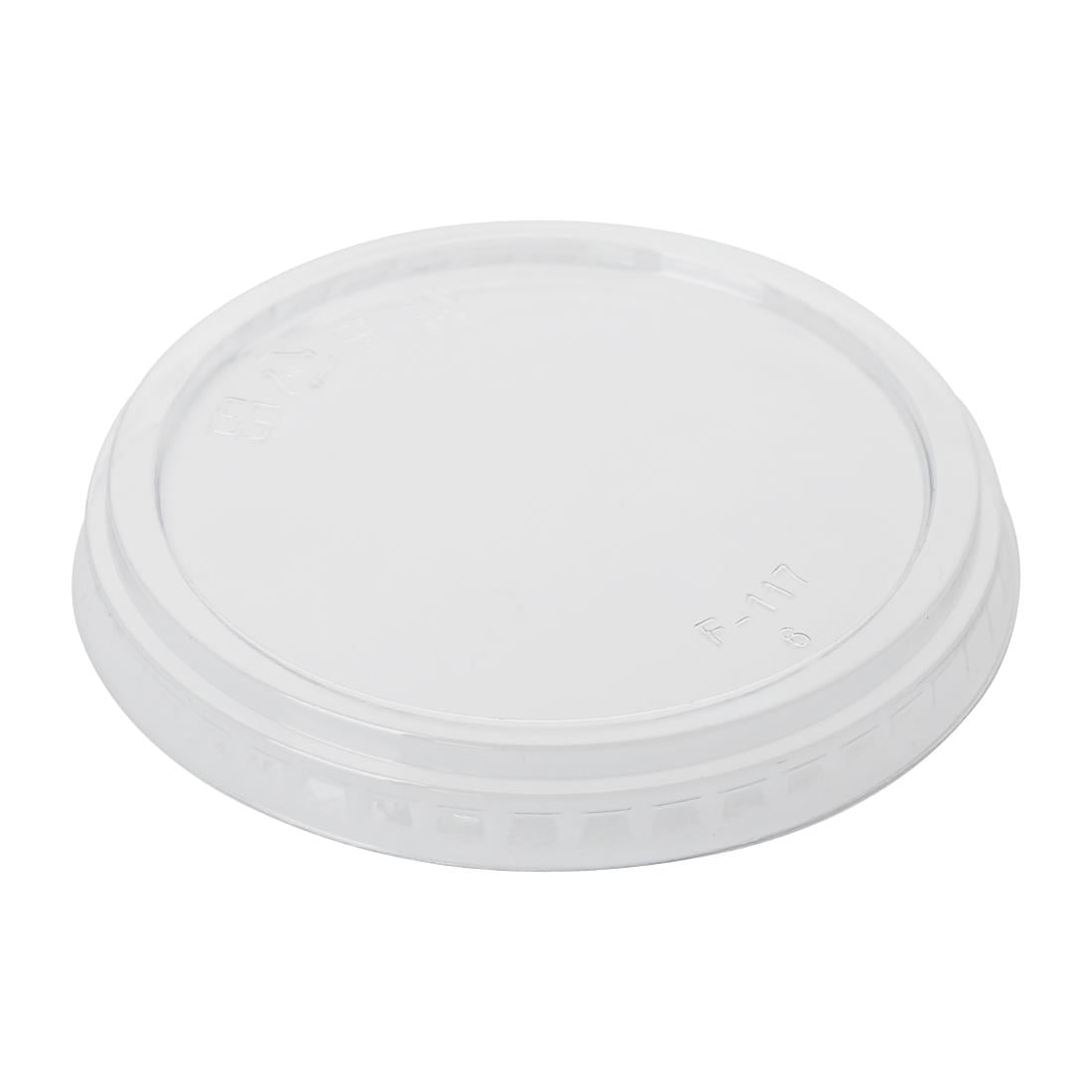 Fiesta Recyclable rPET Flat Lids for Deli Cups 225/340/455ml (300 Pack) (8(H)x119(Ø)mm | Pack quantity: 300) • PAS-HU069
