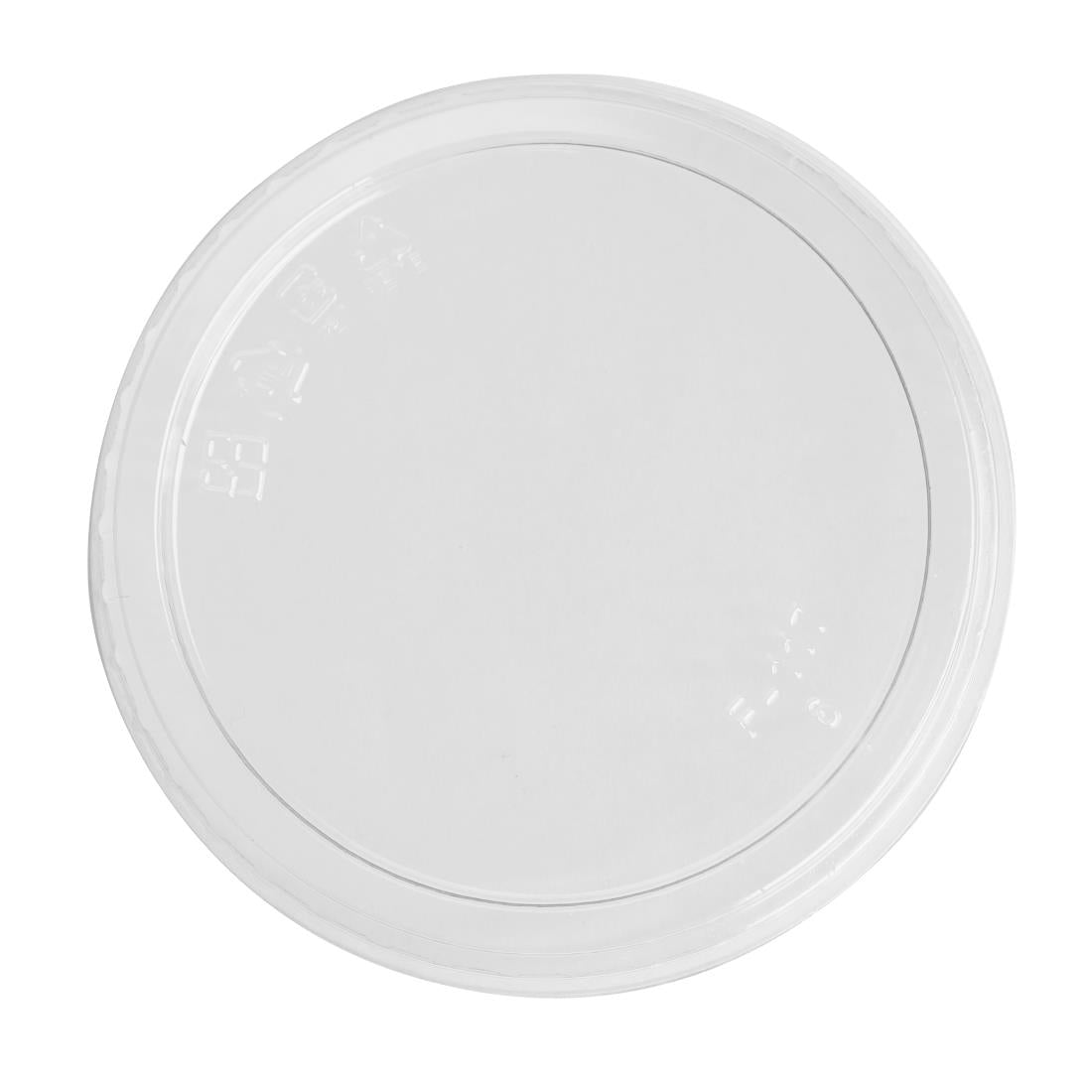 Fiesta Recyclable rPET Flat Lids for Deli Cups 225/340/455ml (300 Pack) (8(H)x119(Ø)mm | Pack quantity: 300) • PAS-HU069