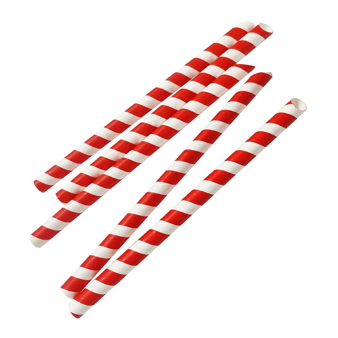 Fiesta Compostable Bubble Tea Straw Red & White 12x210mm (150 Pack) (210(L)x12(Ø)mm | Pack Quantity: 150) • PAS-HU368