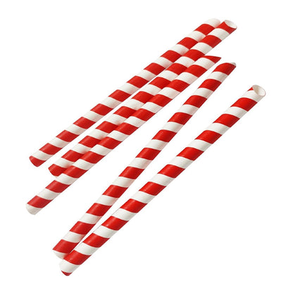 Fiesta Compostable Bubble Tea Straw Red & White 12x210mm (150 Pack) (210(L)x12(Ø)mm | Pack Quantity: 150) • PAS-HU368