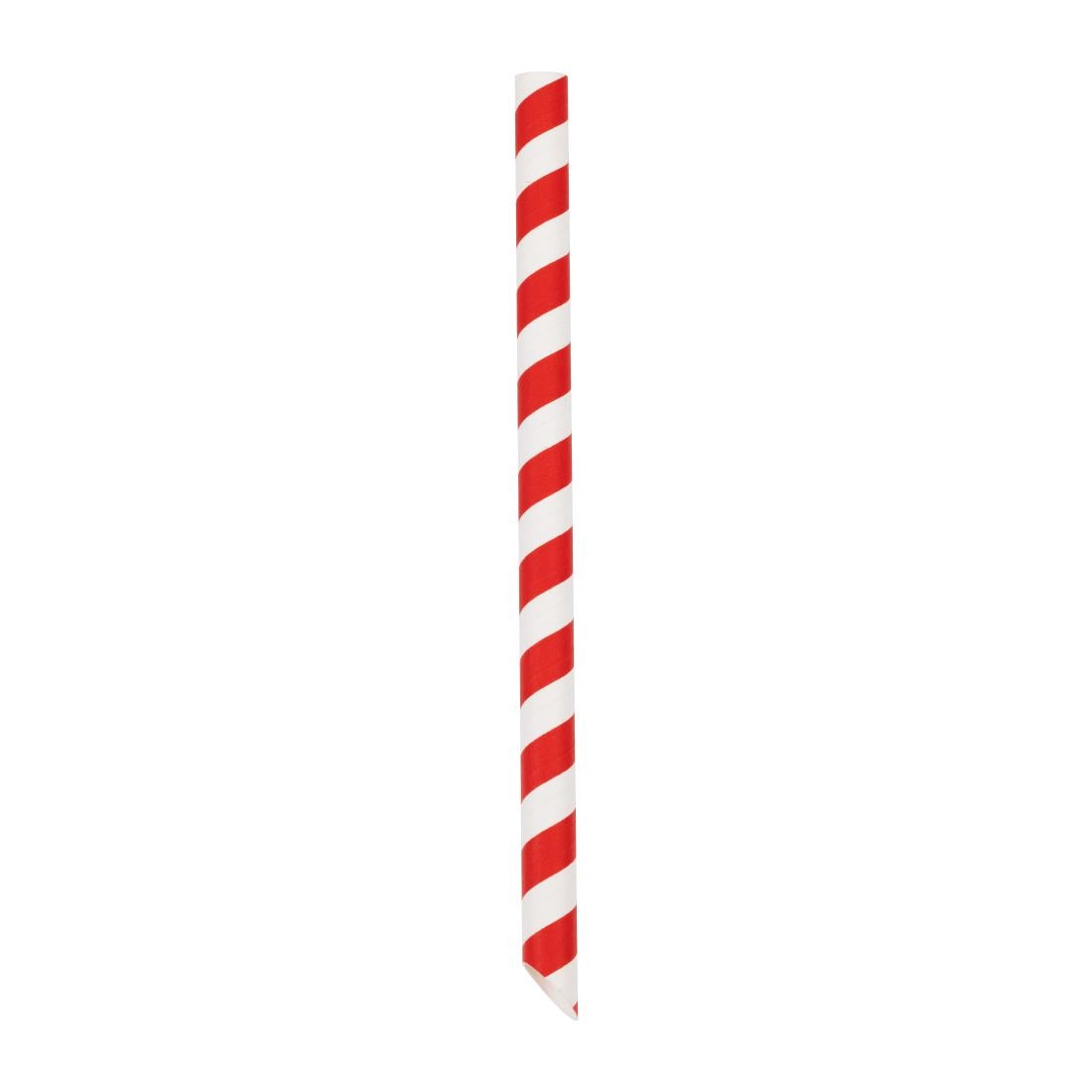 Fiesta Compostable Bubble Tea Straw Red & White 12x210mm (150 Pack) (210(L)x12(Ø)mm | Pack Quantity: 150) • PAS-HU368