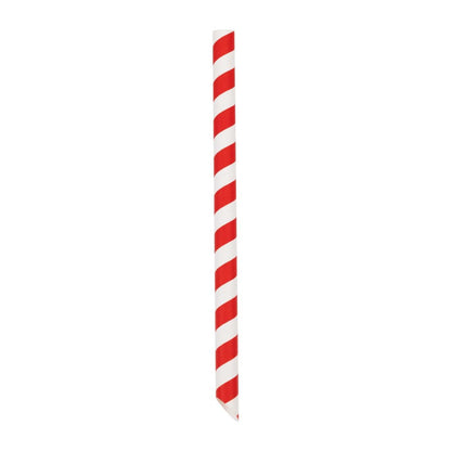 Fiesta Compostable Bubble Tea Straw Red & White 12x210mm (150 Pack) (210(L)x12(Ø)mm | Pack Quantity: 150) • PAS-HU368