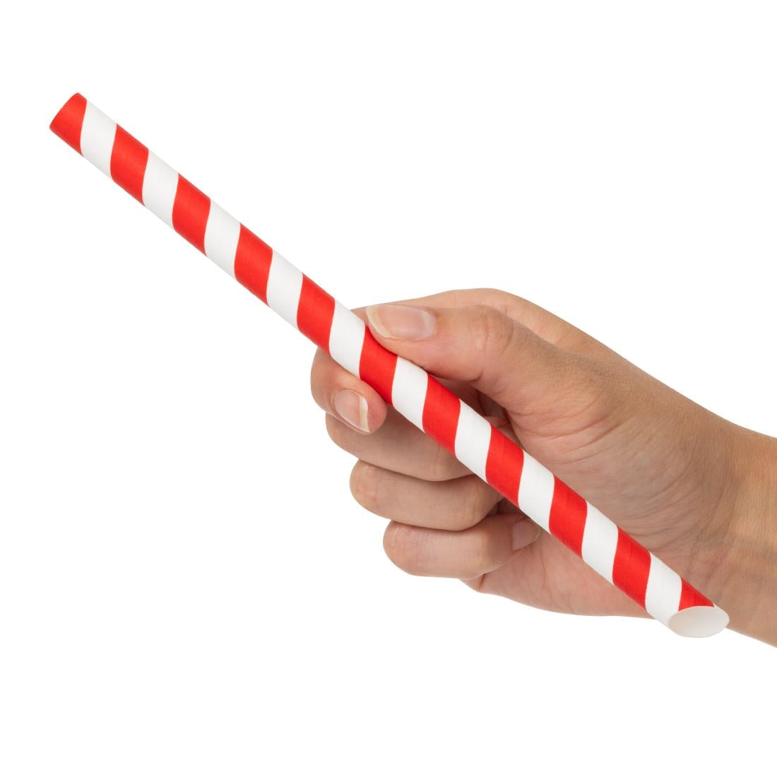 Fiesta Compostable Bubble Tea Straw Red & White 12x210mm (150 Pack) (210(L)x12(Ø)mm | Pack Quantity: 150) • PAS-HU368