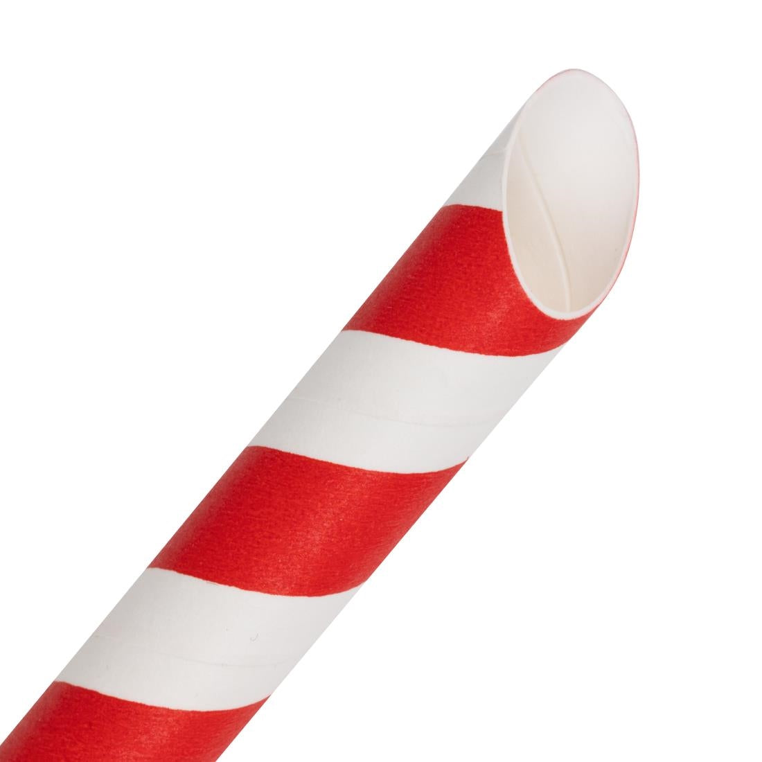 Fiesta Compostable Bubble Tea Straw Red & White 12x210mm (150 Pack) (210(L)x12(Ø)mm | Pack Quantity: 150) • PAS-HU368