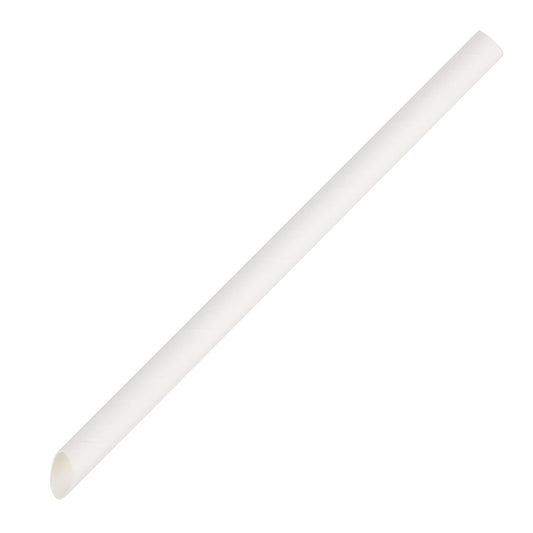 Fiesta Compostable Bubble Tea Straw White 12x210mm (150 Pack) (210(L)x12(Ø)mm | Pack Quantity: 150) • PAS-HU369