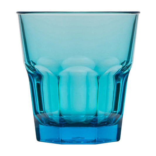 Polysafe Rock Tumbler Glasses Aqua 240ml (24 Pack) • PAS-HU539