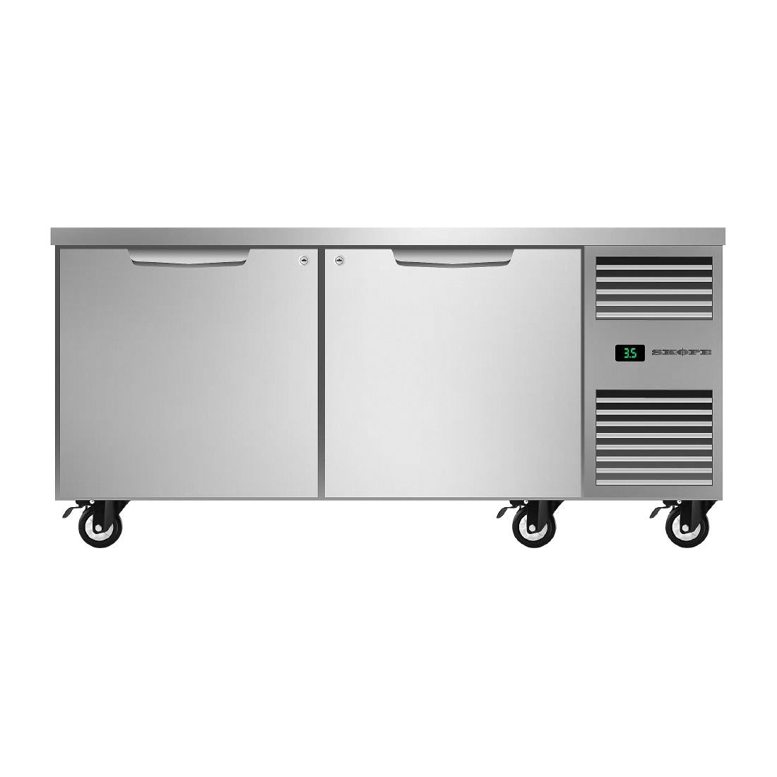 SKOPE ProSpec Two Solid Door Underbench GN 2/1 Right Hand Fridge • PAS-HU555