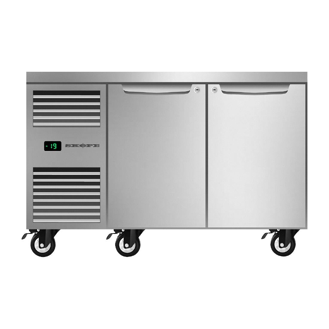 SKOPE ProSpec Two Solid Door Underbench GN 1/1 Left Hand Freezer • PAS-HU562