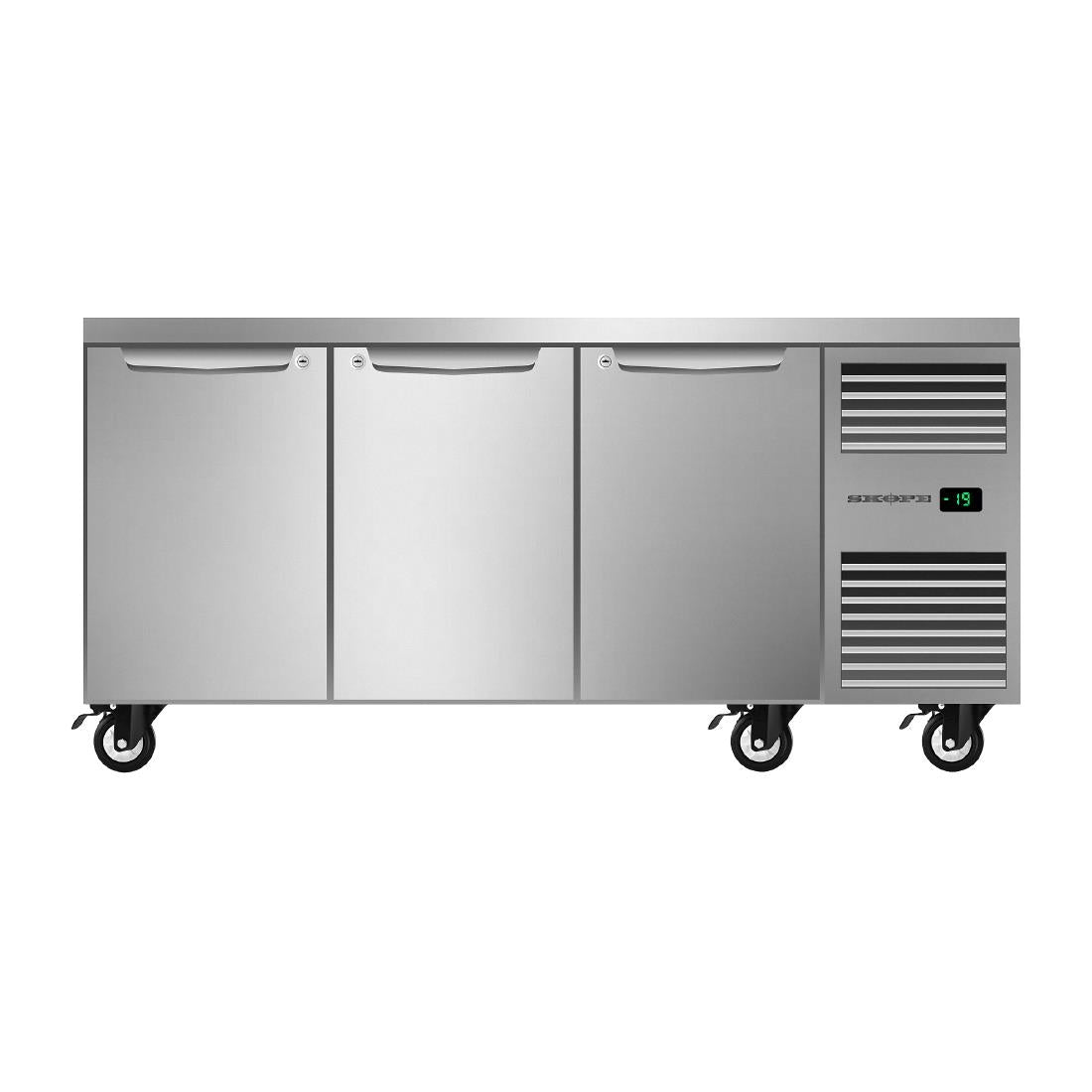 SKOPE ProSpec Three Solid Door Underbench GN 1/1 Right Hand Freezer • PAS-HU565