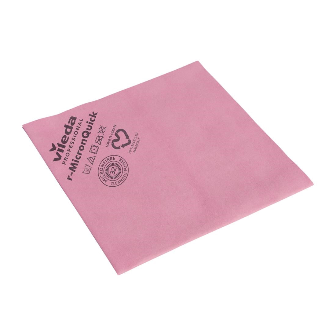 Vileda r-MicronQuick Microfibre Cloth - Red (Pack 5) • PAS-HU588