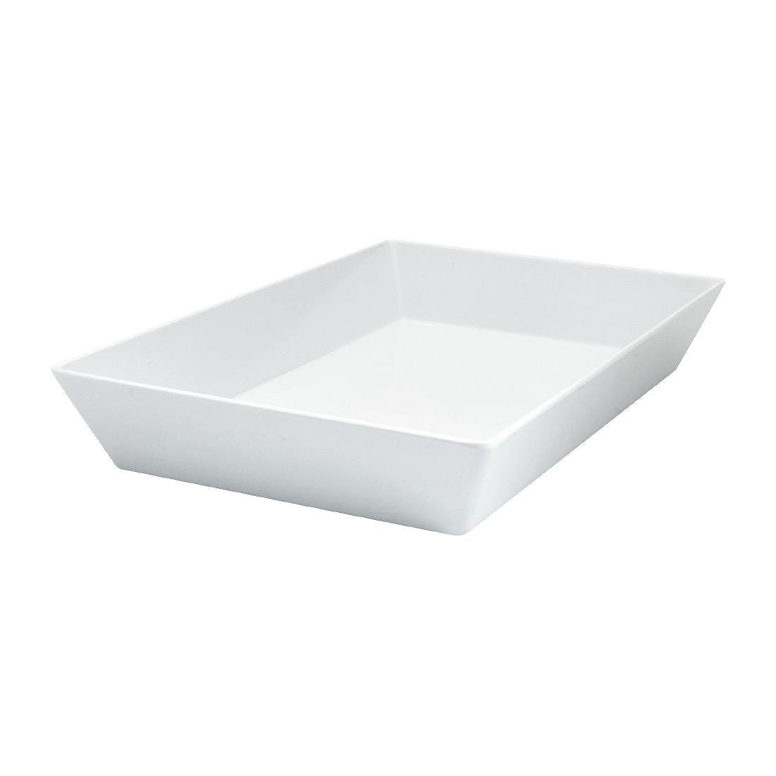 Coucou Melamine Rectangular Deep Bowl White - 450x300mm (Material: Melamine | White | 450x300mm) • PAS-HU757