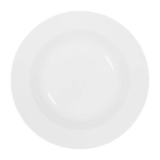 Tablekraft Core Pasta/Soup Bowl Deep Rim Shape White 250x45mm (4 Pack) (Dimensions: 250x45mm. Material: Porcelain. Pack Quantity: 4) • PAS-HU931