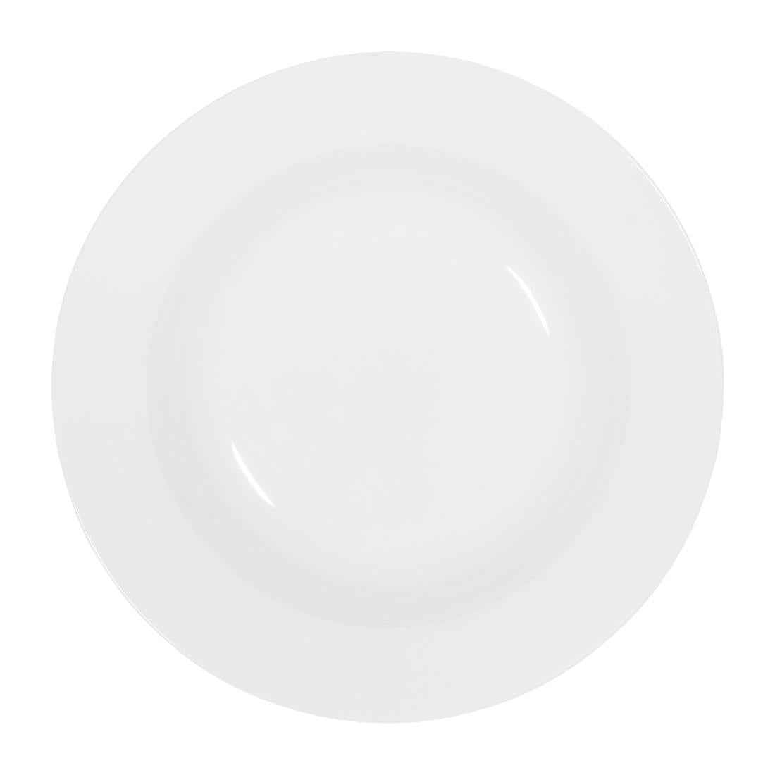 Tablekraft Core Pasta/Soup Bowl Deep Rim Shape White 270x52mm (3 Pack) (Dimensions: 270x52mm. Material: Porcelain. Pack Quantity: 3) • PAS-HU932